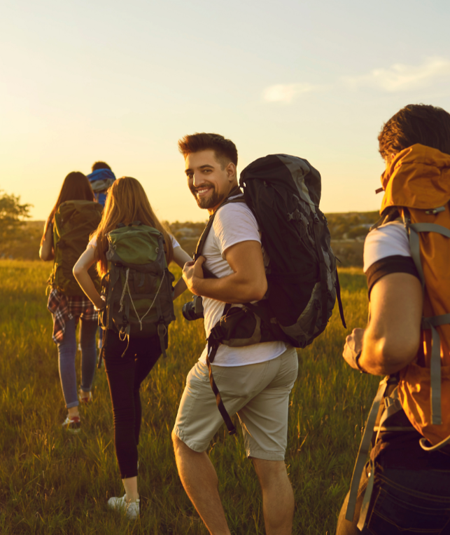 Three women talking and laughing
